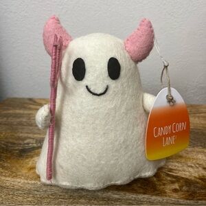 Halloween Felt Plush Ghost Devil Pink Candy Corn Lane NEW Wool Felt